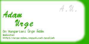 adam urge business card